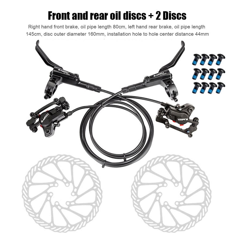 TOOPRE-Kit de frenos hidráulicos para bicicleta de montaña, pastillas de freno de disco delanteras y traseras, accesorios de Rotor