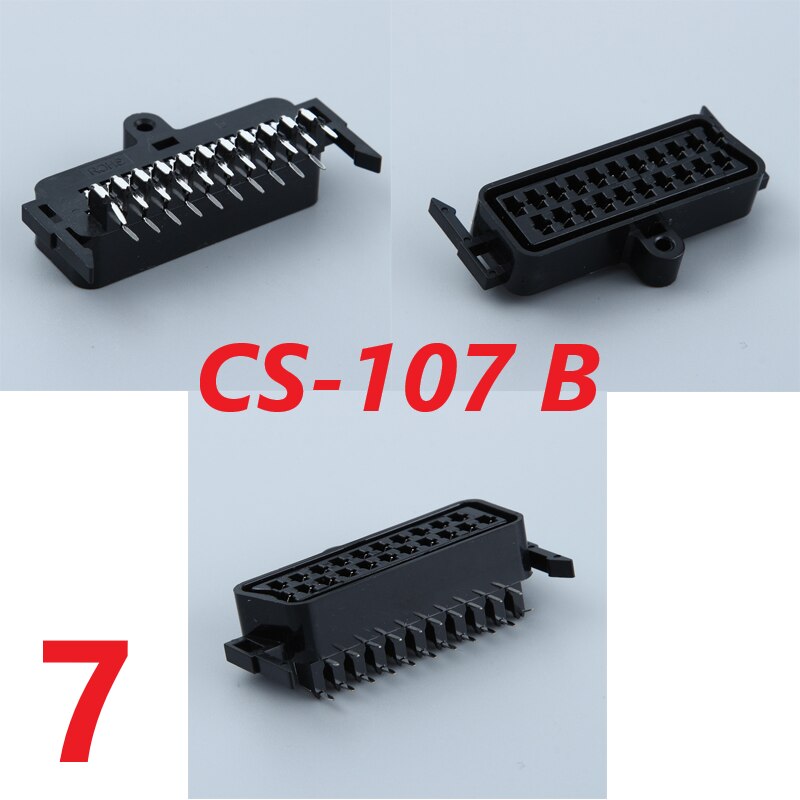 Scart 21pin broom head connector Socket set-top box STB with shield screw holes: 7