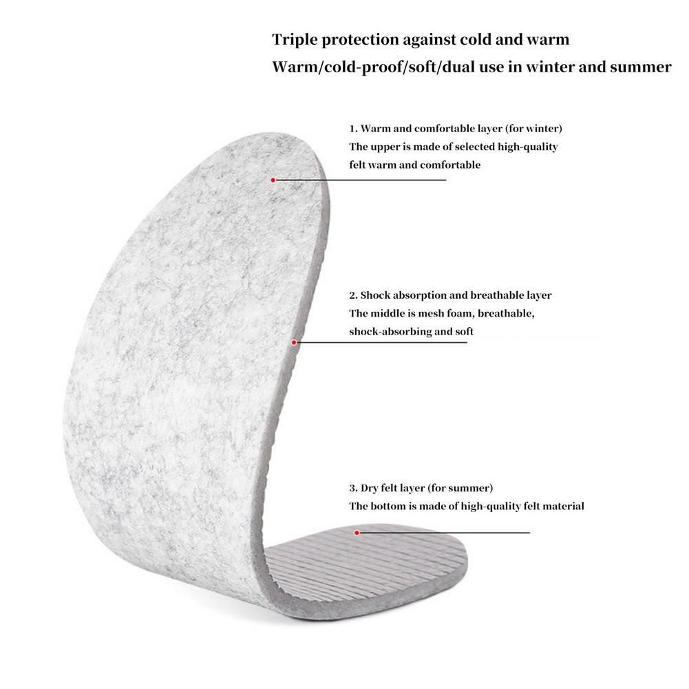 Boot Insole Washable Comfortable Shoe Insert for Cold Winter