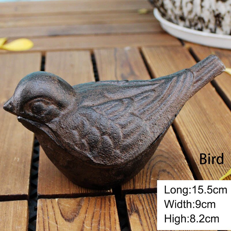 Sejf europejski żeliwa zbiornik robić przechowywania kreatywny zwierząt styl ukryte uchwyt dekoracja robić przydomowego ogrodu ozdoby: ptak