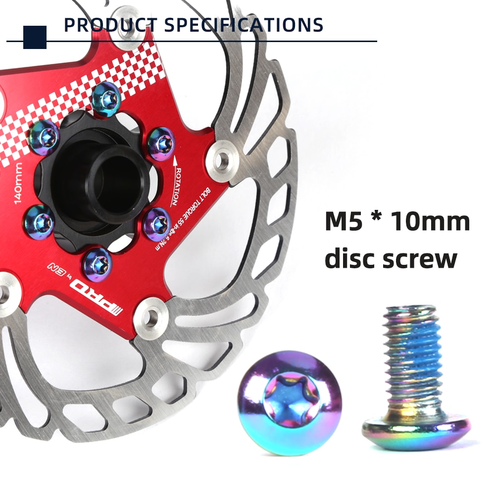 Tanke 12 pièces M5 * 10mm vélo T25 disque frein rotor fixation vis vtt vélo accessoires