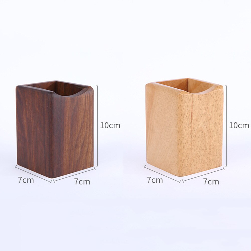 Multi-function Wooden Pen Holder Desk Organizer Makeup Brushes Tools Cup Holder office School Desktop Storage Case Box