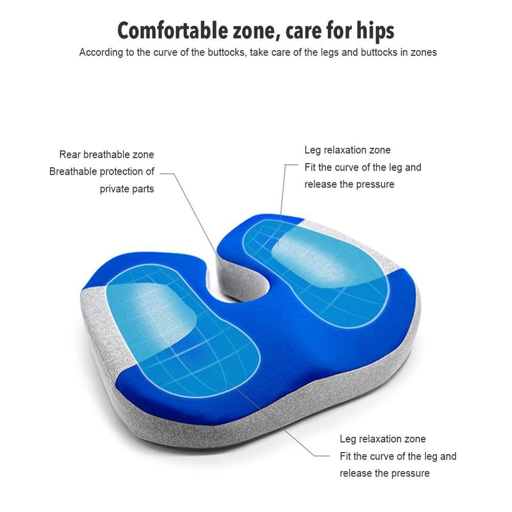 Memory Foam Zitkussen Orthopedisch Kussen Stuitbeen Bureaustoel Kussen Hip Autostoel Rolstoel Heupen Massage Wervels Seat Pad