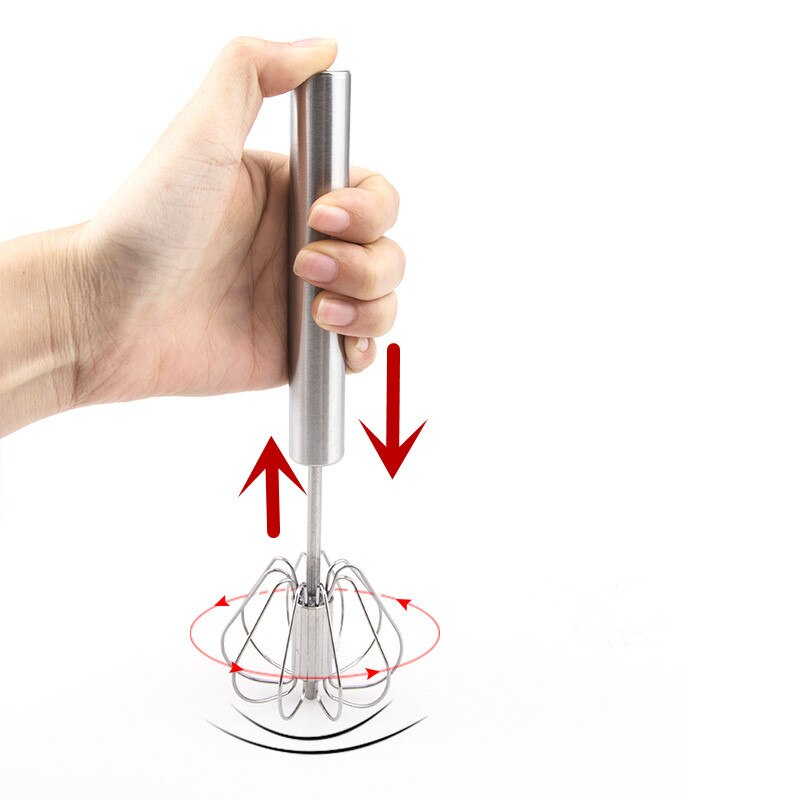 Keukenaccessoires mixer eierklopper handmatige zelfdraaiende roestvrijstalen garde staafmixer eierroom roerkeukengadgets