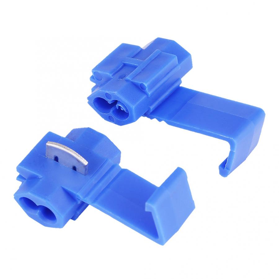 Battery Terminals 50pcs Blue Lock Quick Wire Splice Clips Terminal Connectors 0.72-2.5mm2 auto connectors terminals