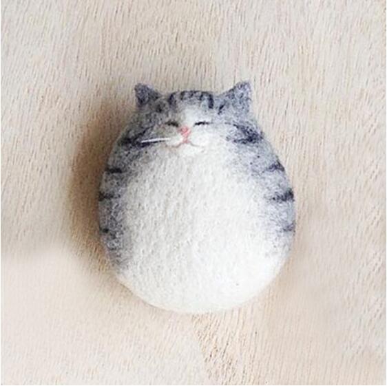 Novice Cat Wool Felt wool needlepoint kit wool felt needle felting decoration craft needlecraft: Z