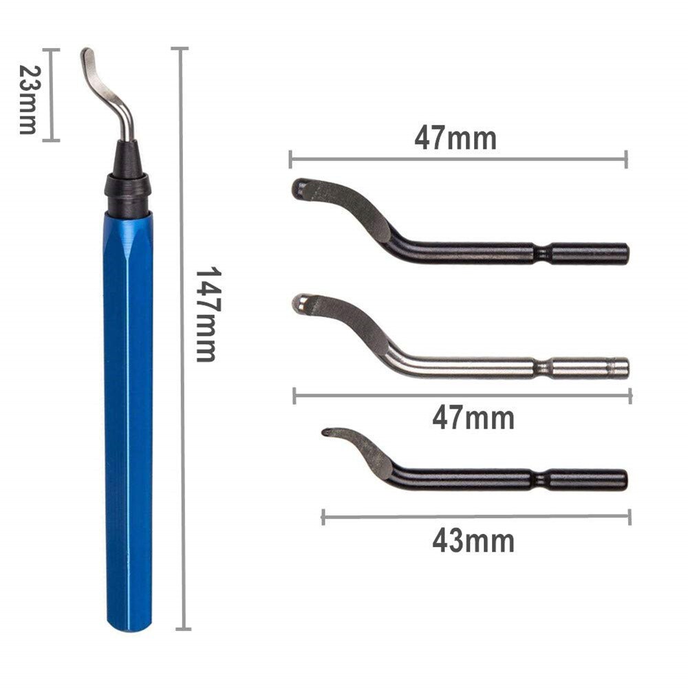 15pcs Metal Repair Deburring Tool Kit Bit Rotary Deburr Blades Remover deburring tool set for Wood-Copper and Steel: Default Title