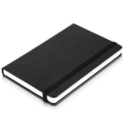 stationery pocket notebook small pocket notebook notepad mini portable notebook daily memos PU cover copybook: Black
