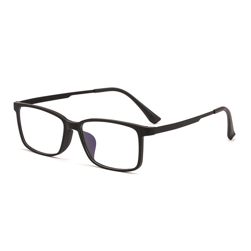 Montura de gafas con bloqueo de luz azul para hombre y mujer, montura de gafas con protección contra rayos azules, gafas graduadas antirreflejo: Negro