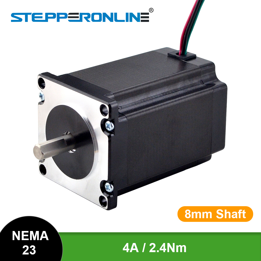 STEPPERONLINE Nema 23 Stepper Motor 2.4Nm 57x82mm 4A D=8mm Nema23 Stepping Motor CNC Router Engraving Milling Machine