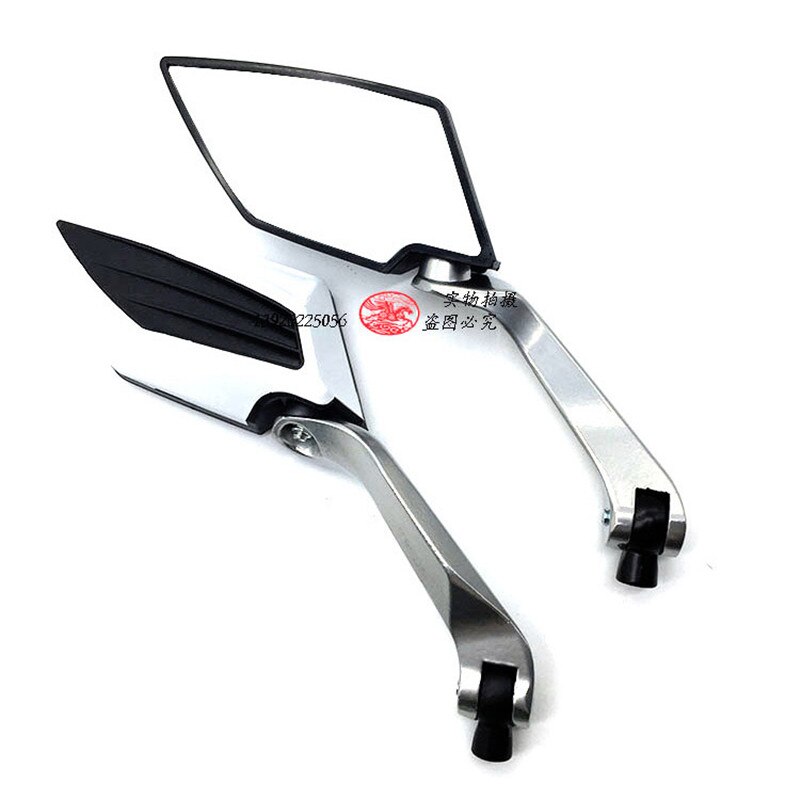 universal scooter mirrors motorcycle accessories for benelli vespa yamaha vespa piaggio motorbike parts moto rearview mirror: White
