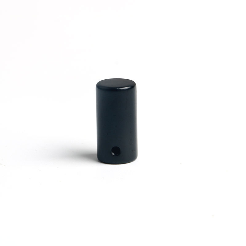Płaska strona 7mm skręcany cylinder ogranicznik kabla liny kończy pokrywkę sznurkiem przełącza klips na ubrania odzież akcesoria sznurowadło: matowy czarny