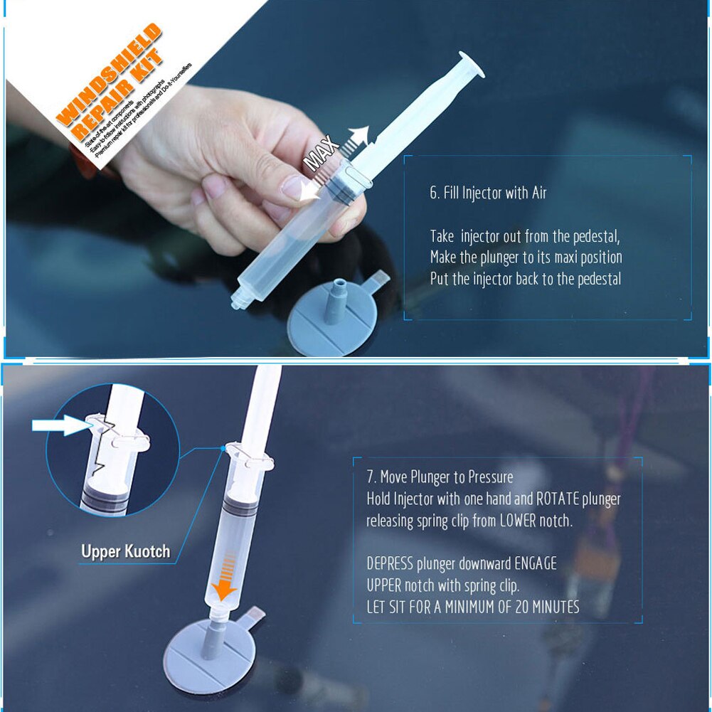 Universal Car Windshield Repair Kit DIY Car Automobile Windshield Glass Repair Tool For Bullseye Star Damage Chipped