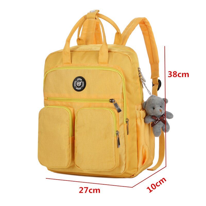 Woman Backpack Waterproof Nylon Soft Handle Solid Multi-pocket Travel Zipper Mochila Feminina Sac A Dos School Bags