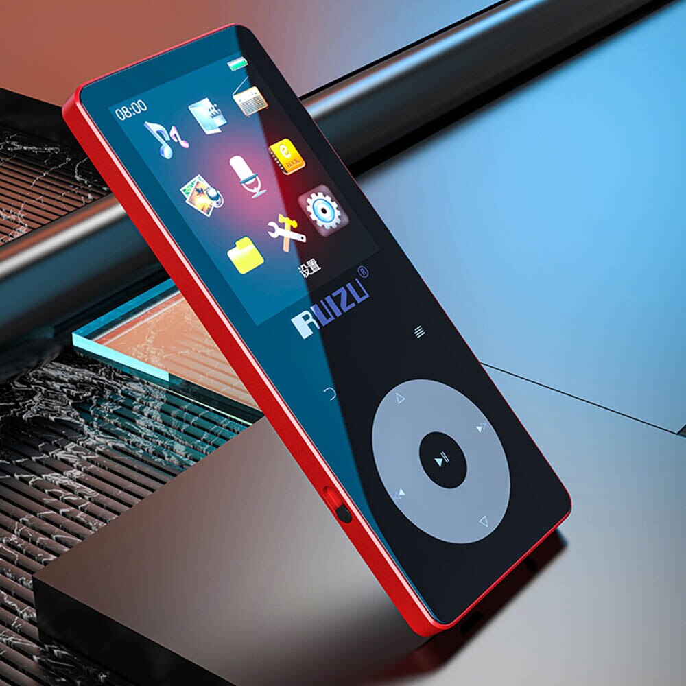 RUIZU – lecteur MP3 Hifi à écran tactile X02B, avec Bluetooth 5.0, haut-parleur intégré, Support de carte TF, Radio vidéo, enregistrement, Ebook