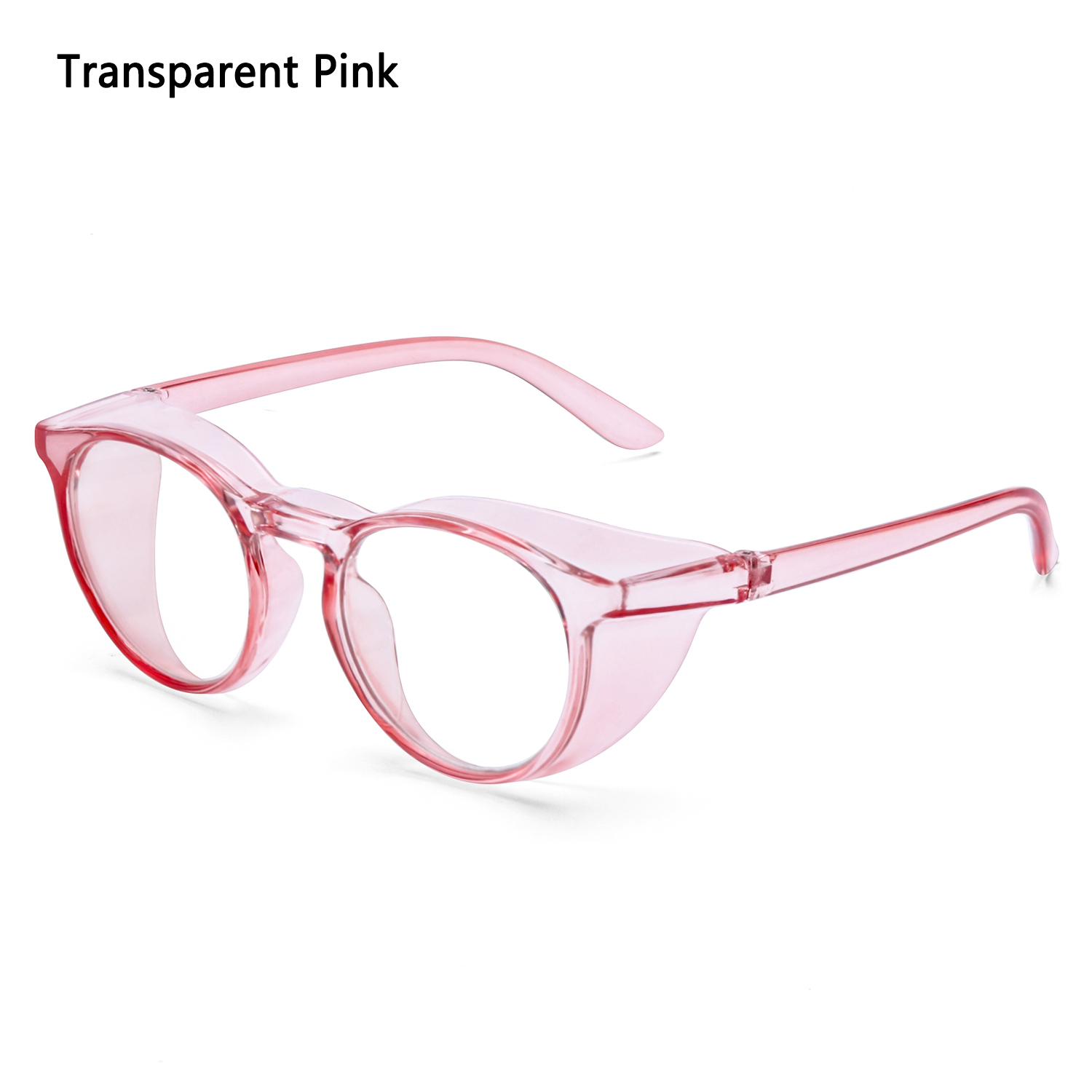 Safety Glasses Anti-fog Pollen GogglesBlue Light Blocking Glasses UV400 Protection Glasses Anti-saliva Dust-proof for Men Women: Transparent Pink1