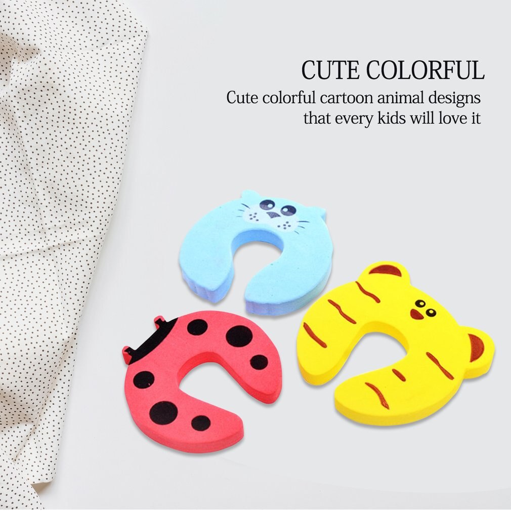 Cartoon Dieren Deurstopper Laden Kast Veiligheid Lock Klem Eva Foam Vingerknelbeveiliging Guard Kinderen Veiligheid Protector