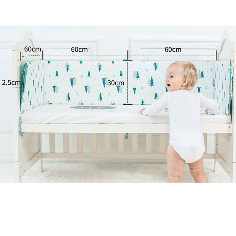 Protector de cuna para bebé, amortiguador, almohada, Protector de cama de bebé, borde de cuna infantil, decoración de habitación, cerca de cama