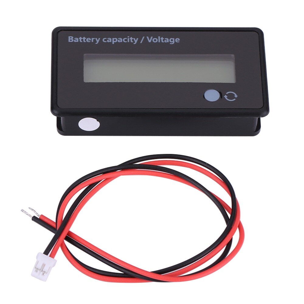LCD Screen attery Indicator 12V Lead Acid Battery Fuel Gauge Voltameter Indicator Meter LCD Screen With Buckle