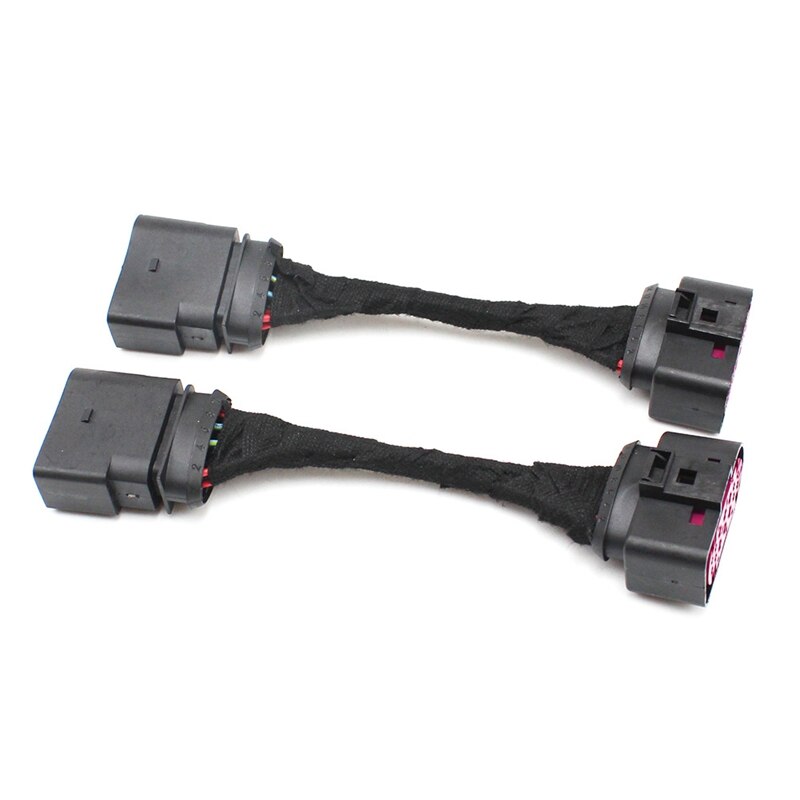 Connecteur de phare au xénon 10 à 14 broches, 2 pièces, adaptateur de prise de faisceau adapté pour Golf MK6