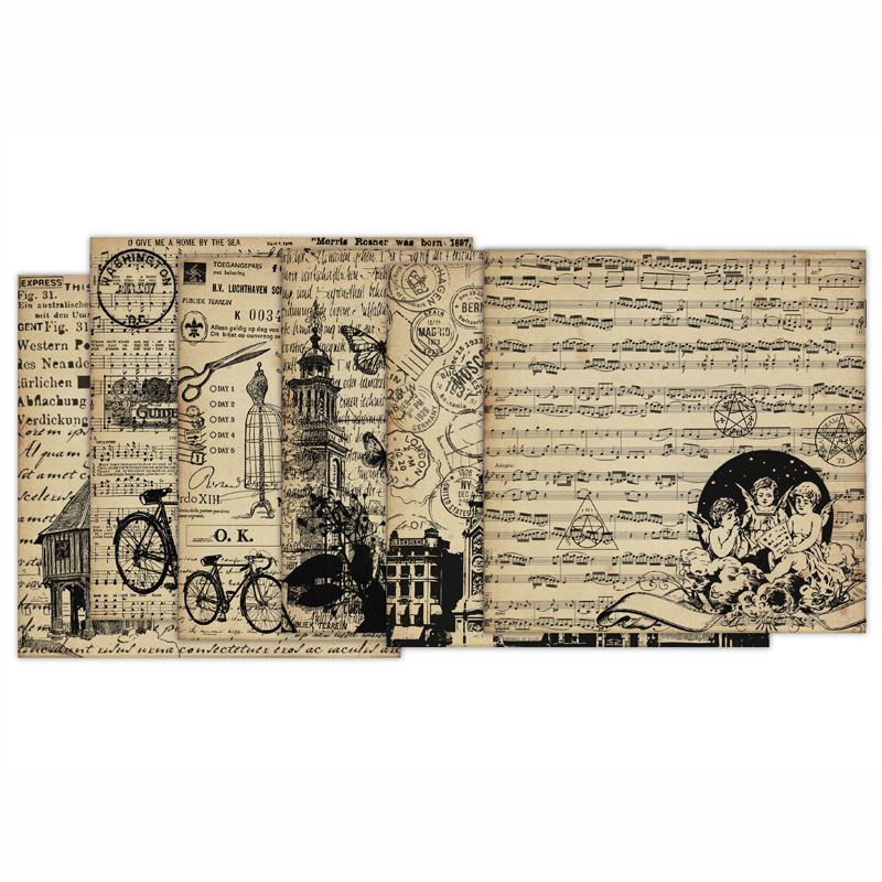 Kit De 100 Feuilles Décoratives Vintage Pour Scrapbooking - Le Prix Du