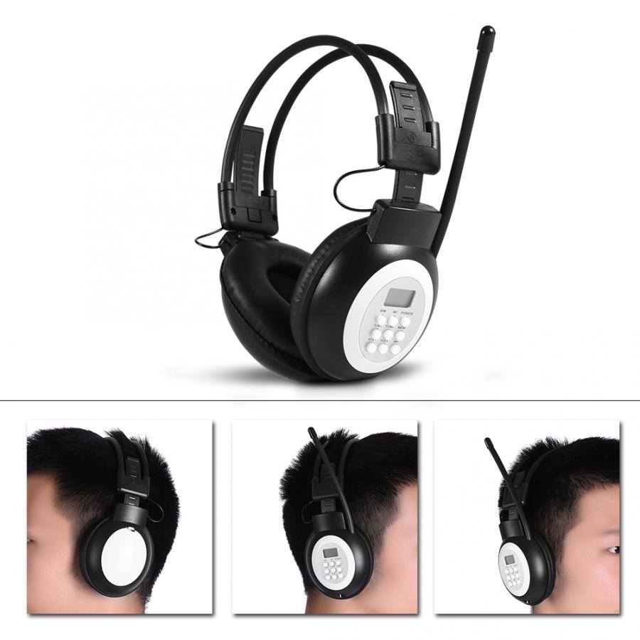 Over Ear Opvouwbare Koptelefoon Draadloze/Bedrade Hoofdtelefoon Dual Track-Noise Cancelling HiFi Headset FM Radio Lcd-scherm met oorbeschermer