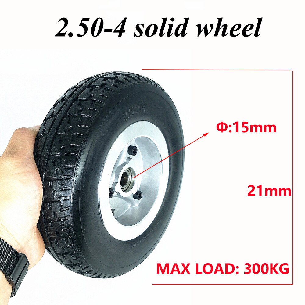 2.50-4 hjul solidt dæk pneumatisk dæk til elektrisk scooter go kart 4- hjul elektrisk køretøj 8 tommer hjul udskiftningsdele: Solidt hjul