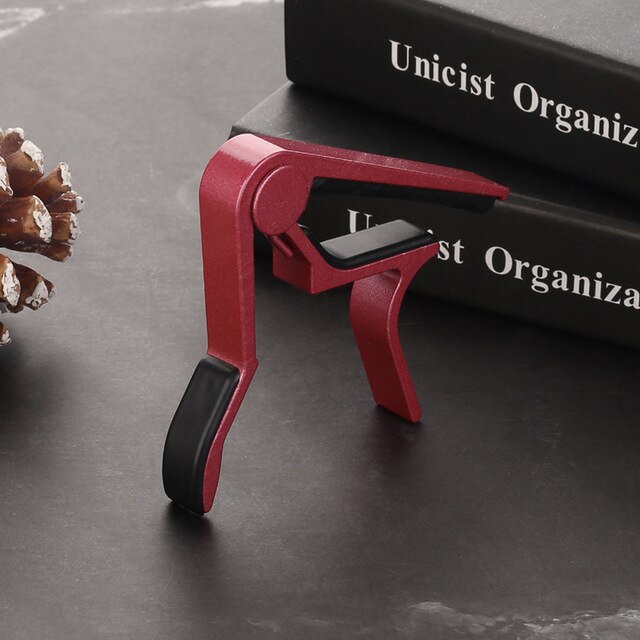 Universal capo gitarr tillbehör snabbbyte klämma nyckel aluminiumlegering metall akustisk klassisk gitarr capo för gitarr delar: Röd