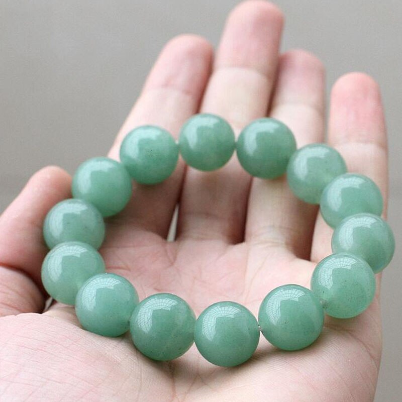 yu xin yuan Fine Jewelry Natural Dongling Jade Handmade 16mm Round Beads trendy Bracelet for Men Jewelry Bracelets