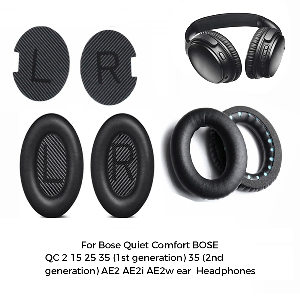 Ersatz-Ohrpolster, Ohrpolster, Kopfband für Bose QuietComfort QC 2, 15, 25, 35, Headset-Ohrpolster für QC35-Kopfhörer-Zubehör