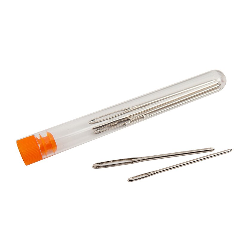 Aguja de costura de cuero para bordado de acero inoxidable, punto de cruz, hilo de tejer, accesorios de costura, herramientas de artesanías para manualidades, 9 Uds.