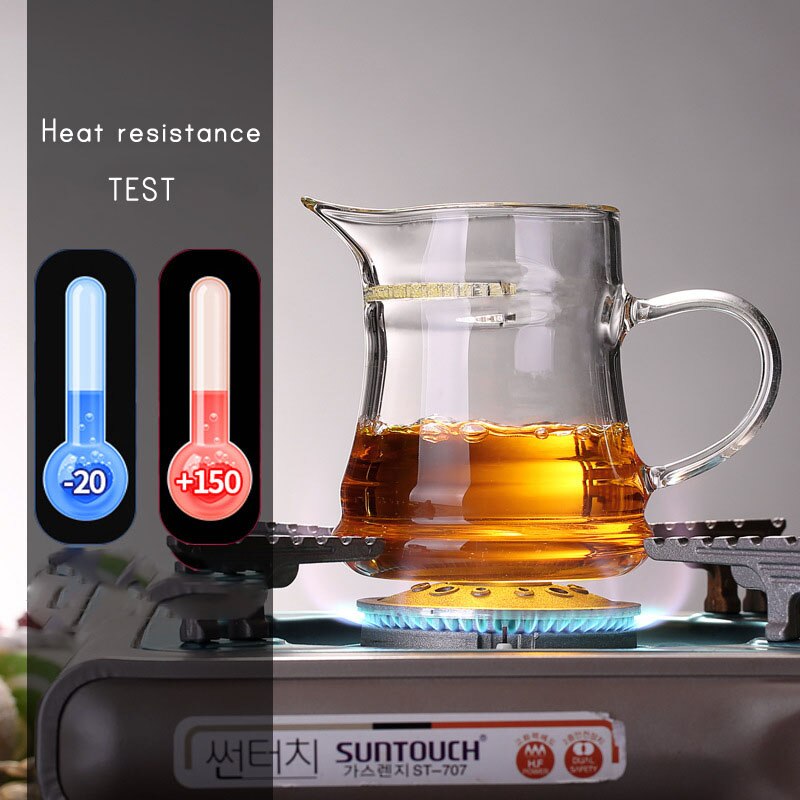 Tetera de cristal resistente al calor con infusor para té, taza de té de cristal de 300ML, separador de filtro para la boca con punta de leche H1238