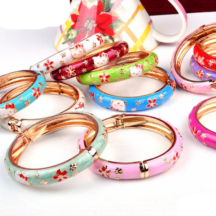 Bracelet cloisonné 10 pièces Bracelet enfant bande dessinée Bracelet glacé
