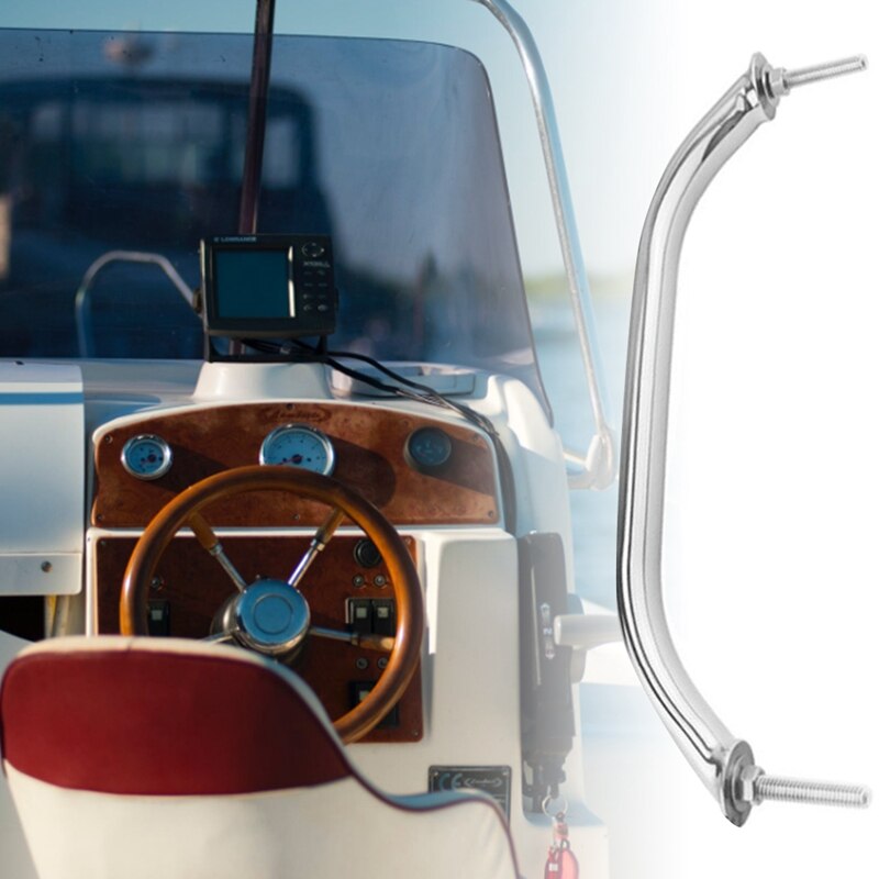 Ship handrails 2PCS Marine Grade 316 Grab Handle Door Handrail Grip Rail Grab Bar Handle with Bolt Boat Hatch Yacht Marine