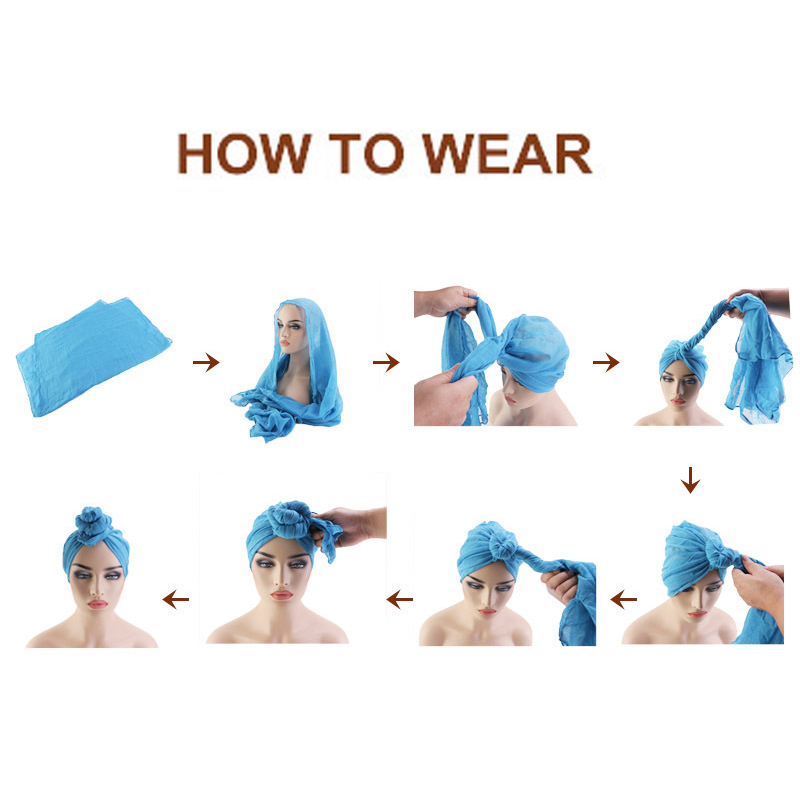 Vrouwen geknoopte tulbandmutsen, hoeden in indiase stijl, chemomutsen, haaraccessoires, bandana's