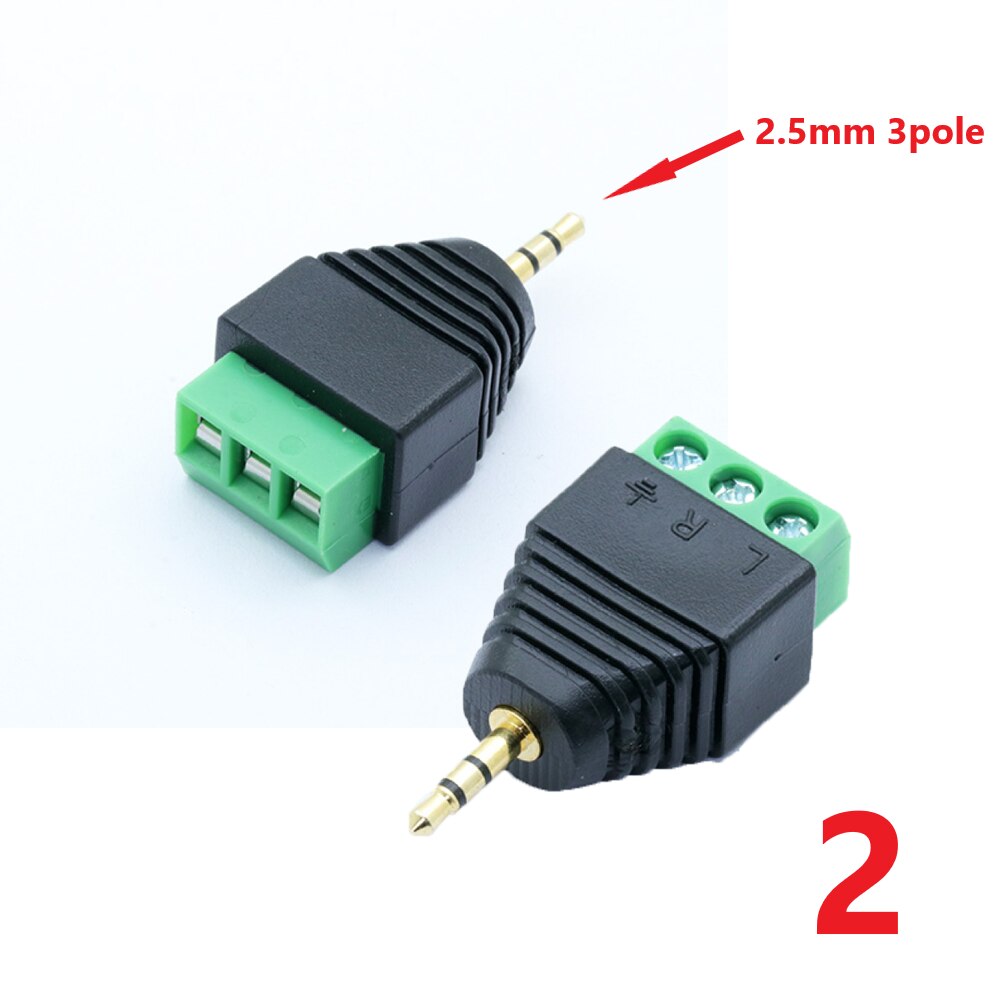 2.5mm 3.5mm 6.35mm 3/32 " 1/8 " 1/4 " jack stereo hane hona video av balun skruv 2 poler 3 poler 4 poler terminal kontakt kontakt