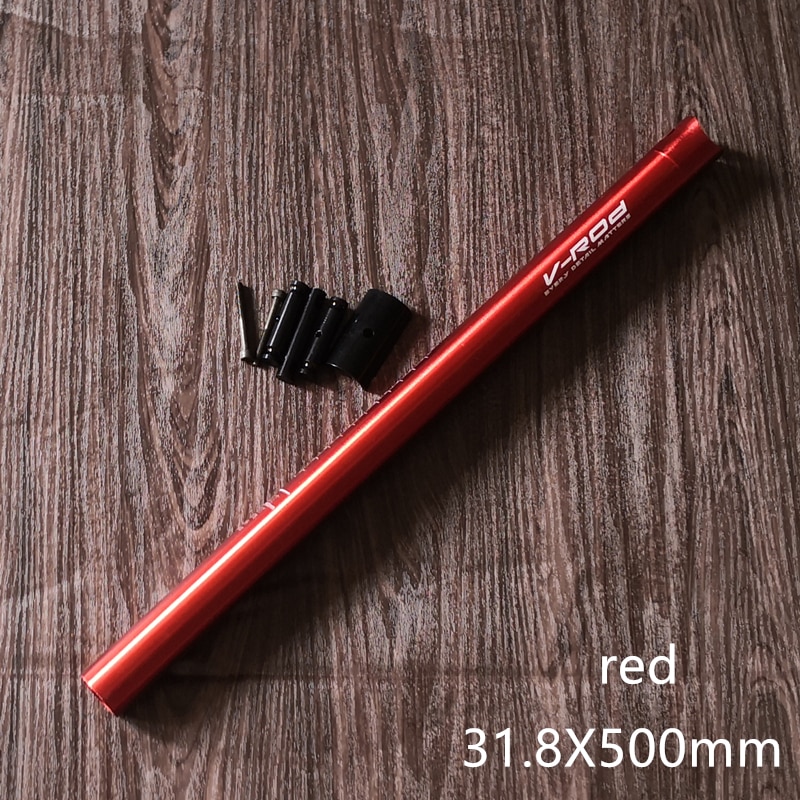 Bike Seat Post 33.9*580mm 31.8*500mm For Folding Bicycle Seatpost AL Alloy: 31.8X 500mm red