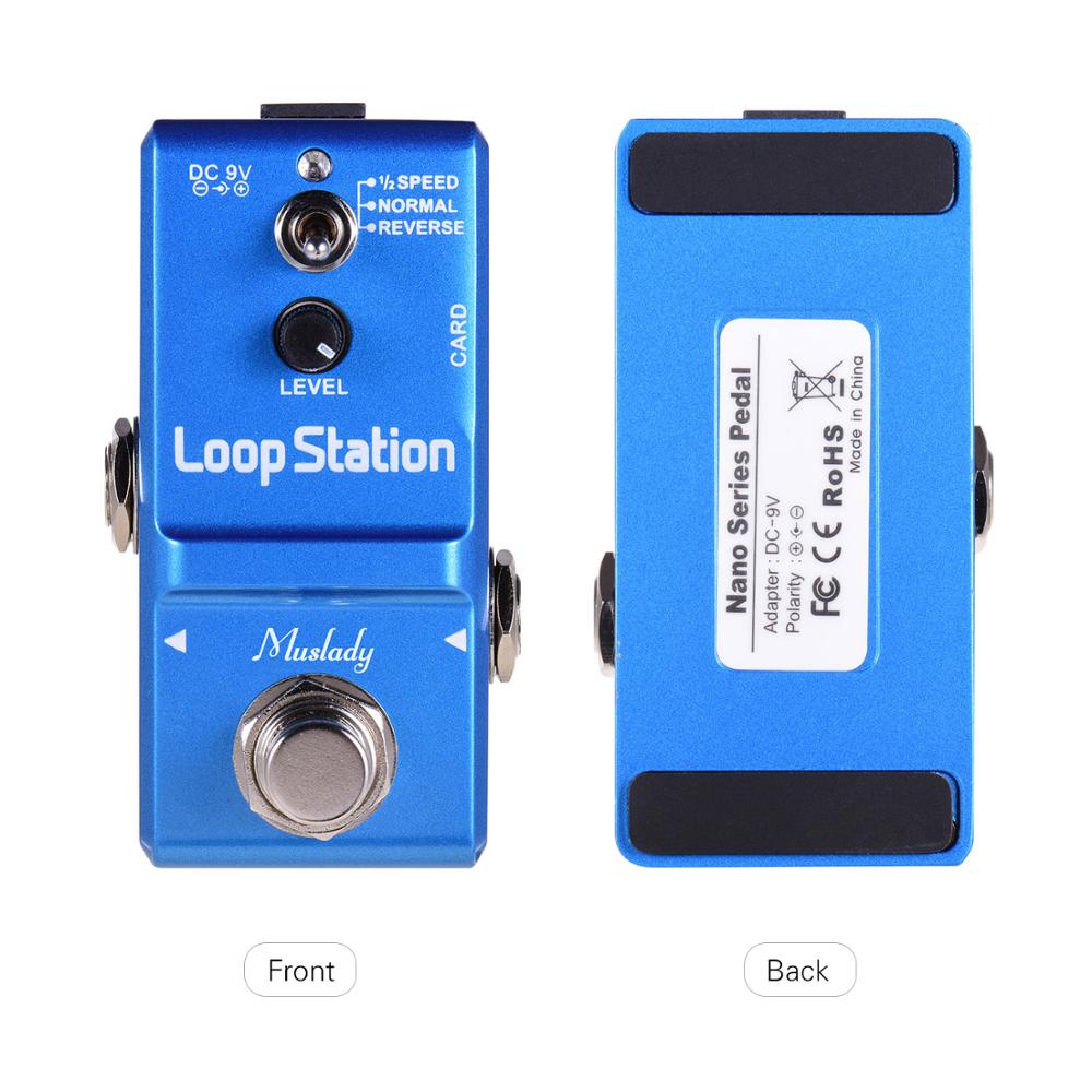 Muslady loop station mini gitaar looper effectpedaal 10 minuten opnametijd 3 werkmodi true bypass volledig metalen behuizing met