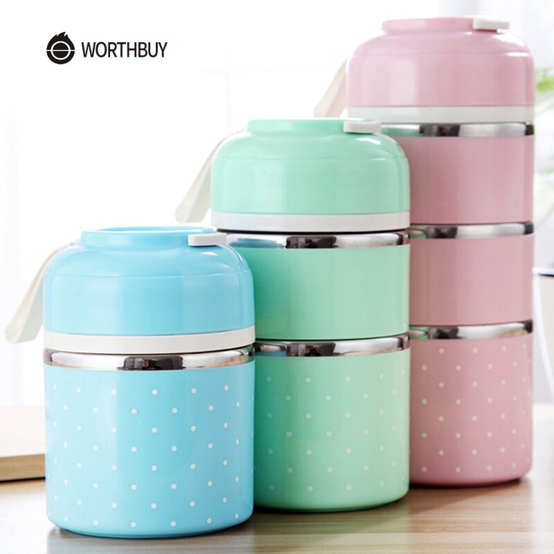 Leuke Japanse Lunchbox Voor Kids Portable Outdoor Rvs Bento Box Lekvrije Voedsel Container Keuken Voedsel Doos