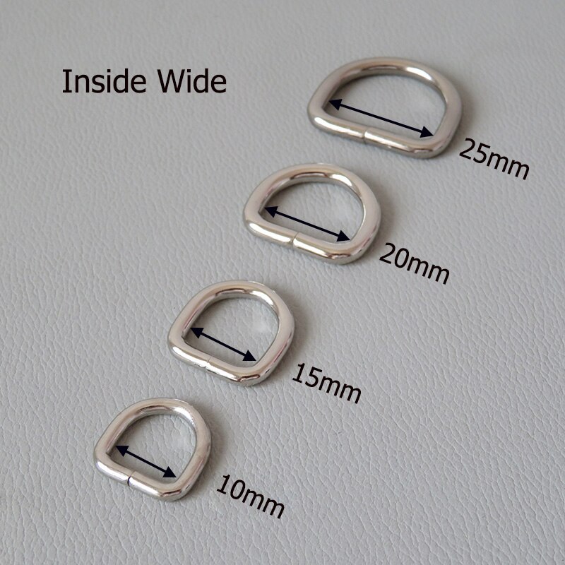 FEINIAO 6 Pièces 10mm 15mm 20mm 25mm 32mm Sangle Métal Boucle D Anneau