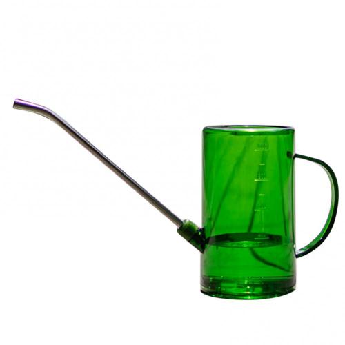 Watering Pot Handheld 1L Long Spout Watering Pot with Measuring Scale Gardening Spray Kettle Water Cans: Green