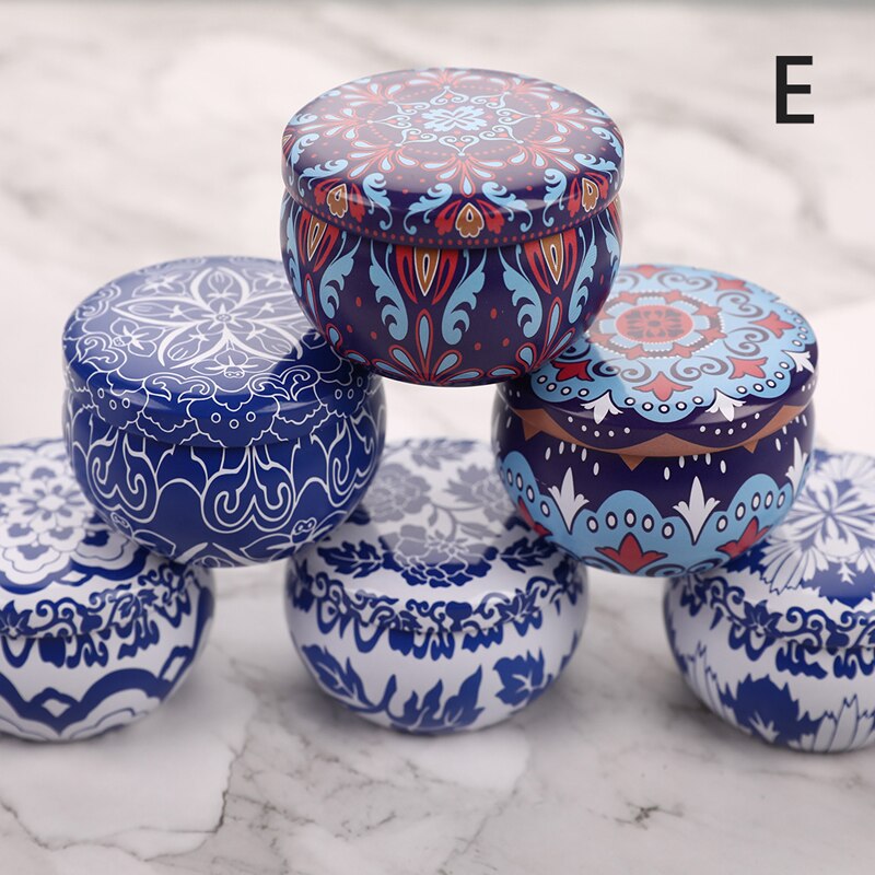 6 Pcs Candle Tin Jars DIY Candle Making kit Holder Storage Case for Dry Storage: E