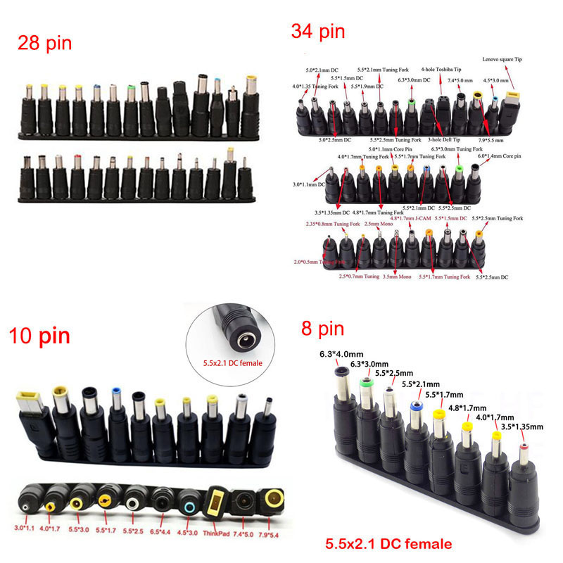 AC A DC 12V 15v 16v 18v 19v 24V Adattatore universale regolabile per caricabatterie Convertitore DC 96W per PC Laptop Eu US UK AU v