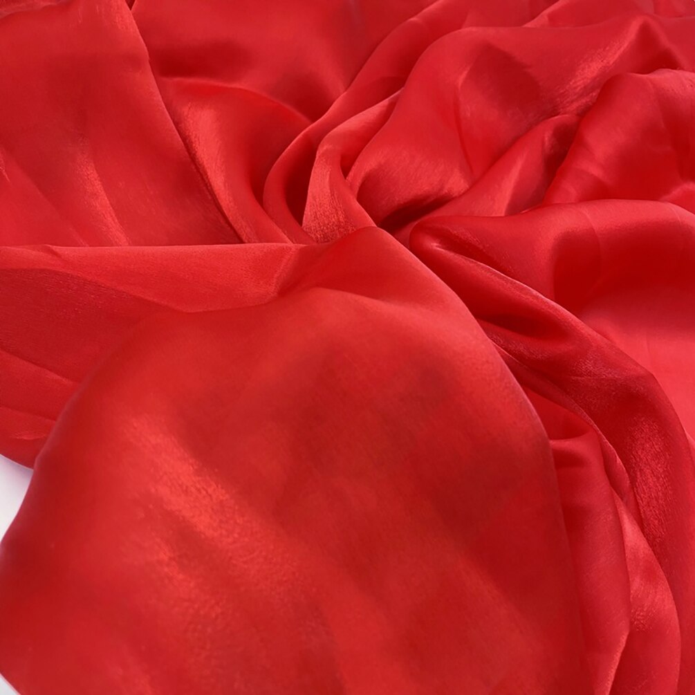 Kolorowa jednokolorowa tkanina z organzy przędzy sukienka Organza suknia ślubna tkanina do szycia Diy 50cm x 150cm: 15