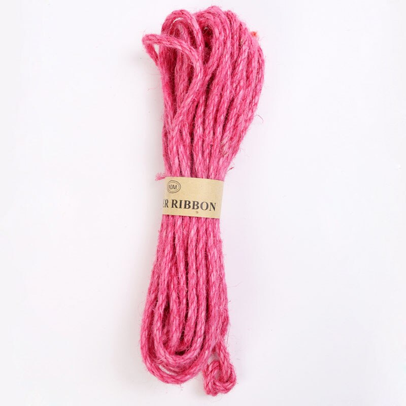 10 Meters Colorful Twisted Cord Jute Rope 6mm DIY Basket Twine Burlap String Party Decor Wrapping Handmade Craft: Pink