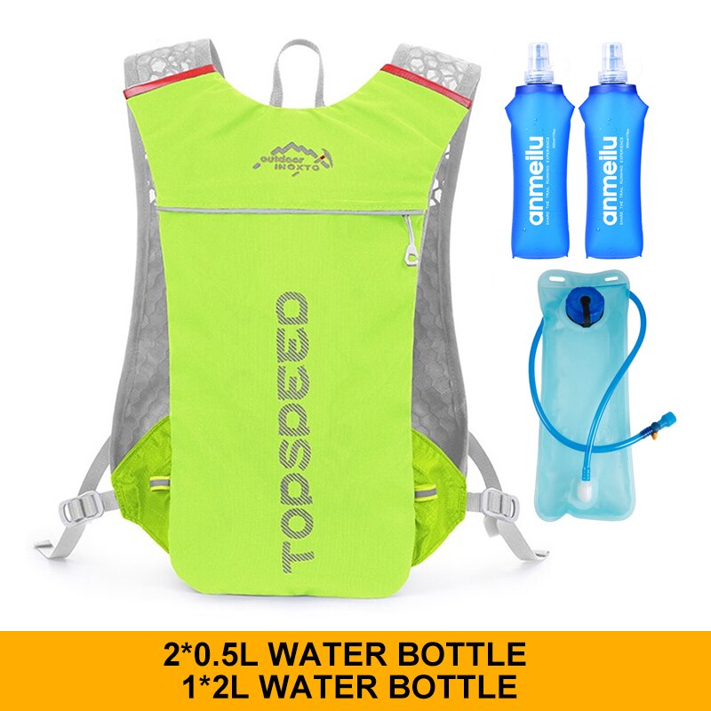 Sac à dos ultraléger pour hommes, gilet d&#39;hydratation, de Jogging, respirant, pour Marathon, vélo, bouteille d&#39;eau, 5l, 500ML: Yellow2lwater Bag500