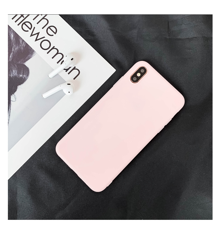 Funda de teléfono rosa claro para iphone X XS Max XR X 8 7 6S 6 Plus SE 11 12 13 Pro Max 12 mini fundas traseras suaves de silicona: Tela de algodón