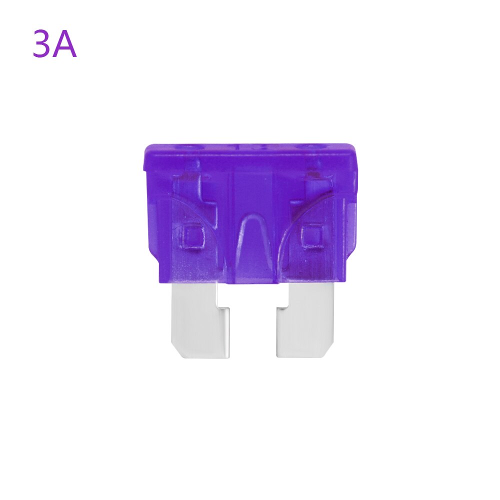 10Pcs Car Auto Medium Size Standaard Blade Fuse Box Plastic Box Assortiment met 1A/2A/3A /4A/5A/7.5A/10A/15A/20A/30A: 3A