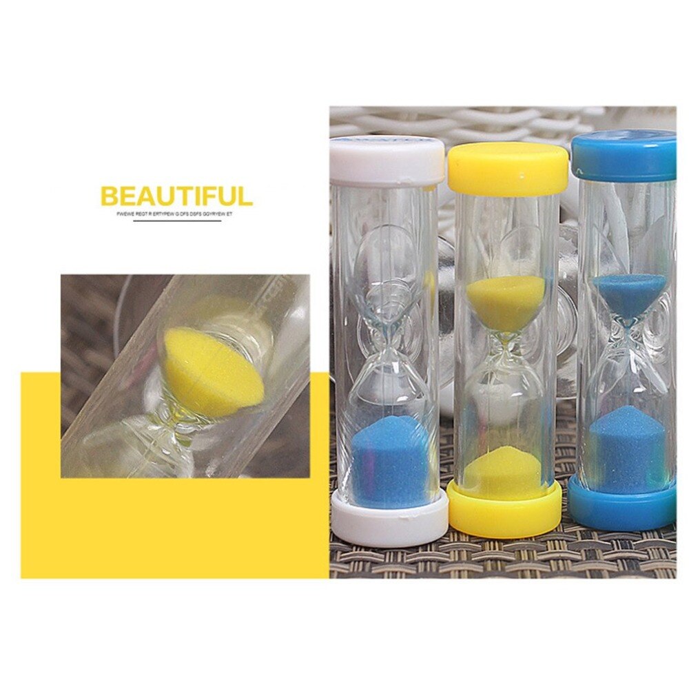 1Pc 2 minutes hourglass children Sand Timer brush Mini timer exquisite small