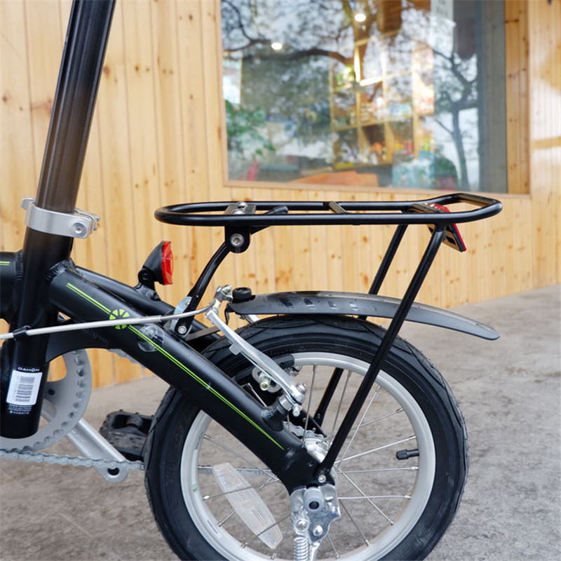 14-16 Zoll Faltrad Gepäckträger Aluminiumlegierung Gepäckträger Fahrrad Gepäckträger kompatibel für Dahon Bya412 K3 Fahrrad